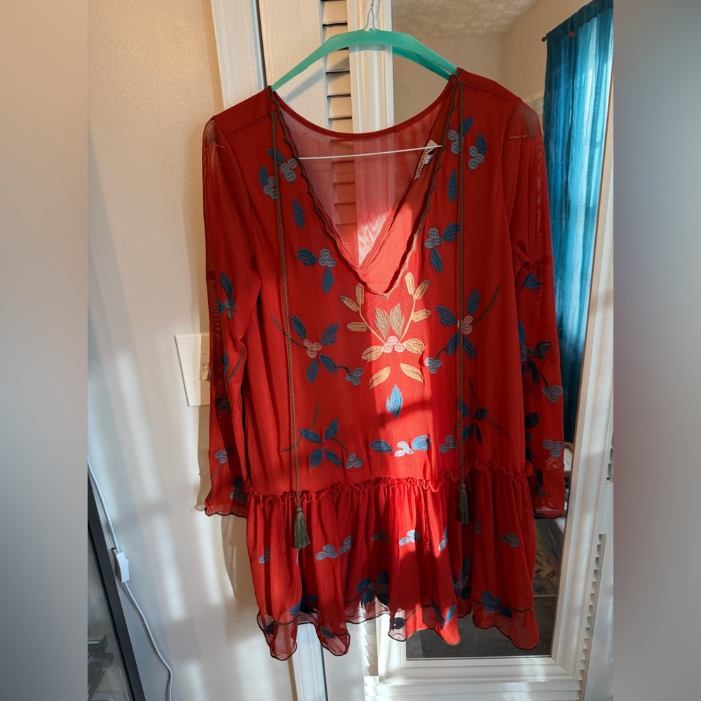 Lucy Avenue Red Floral Women's Dress
